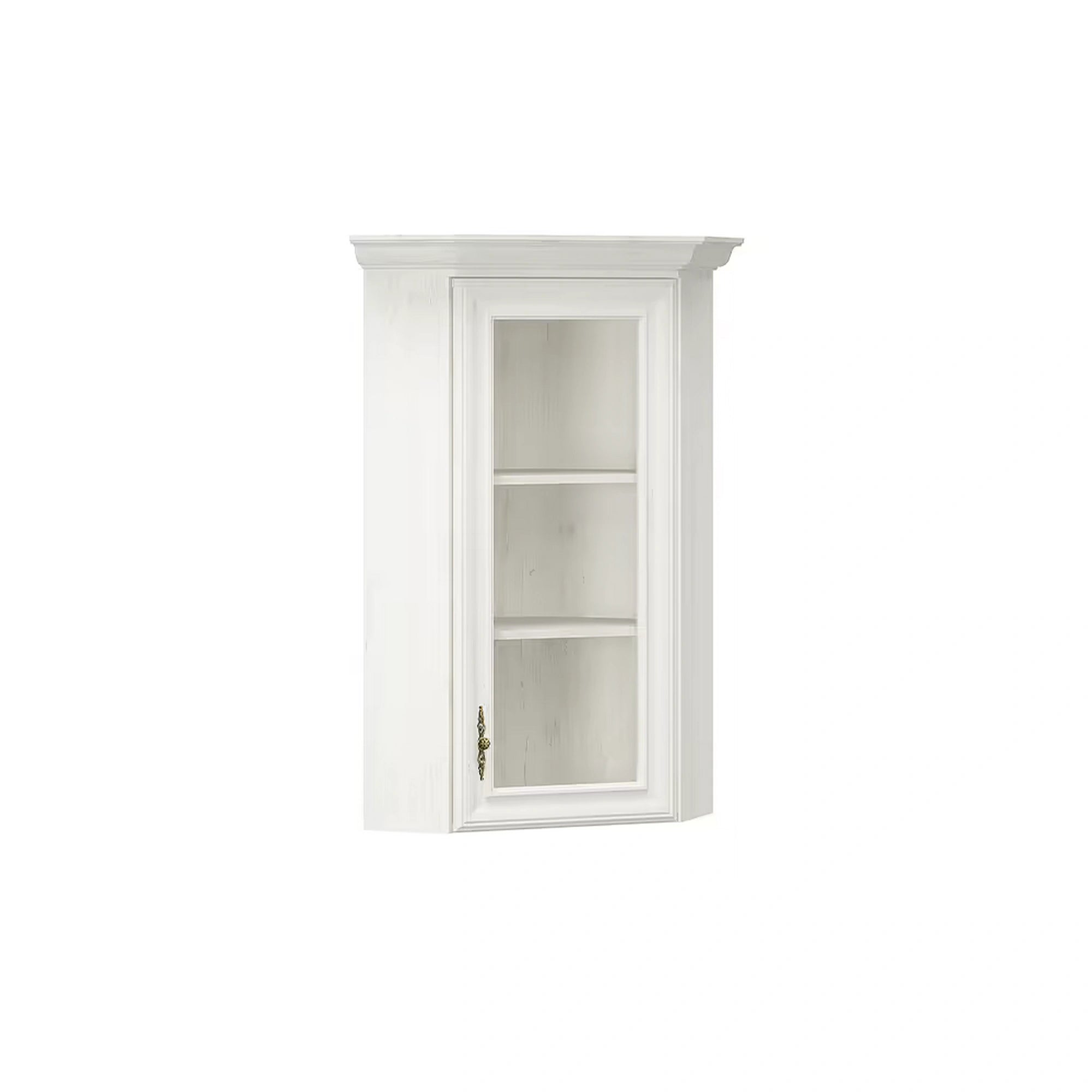 Vitrina suspendata living IRYS, pin alb anderson, PAL laminat, 56x56x109 cm