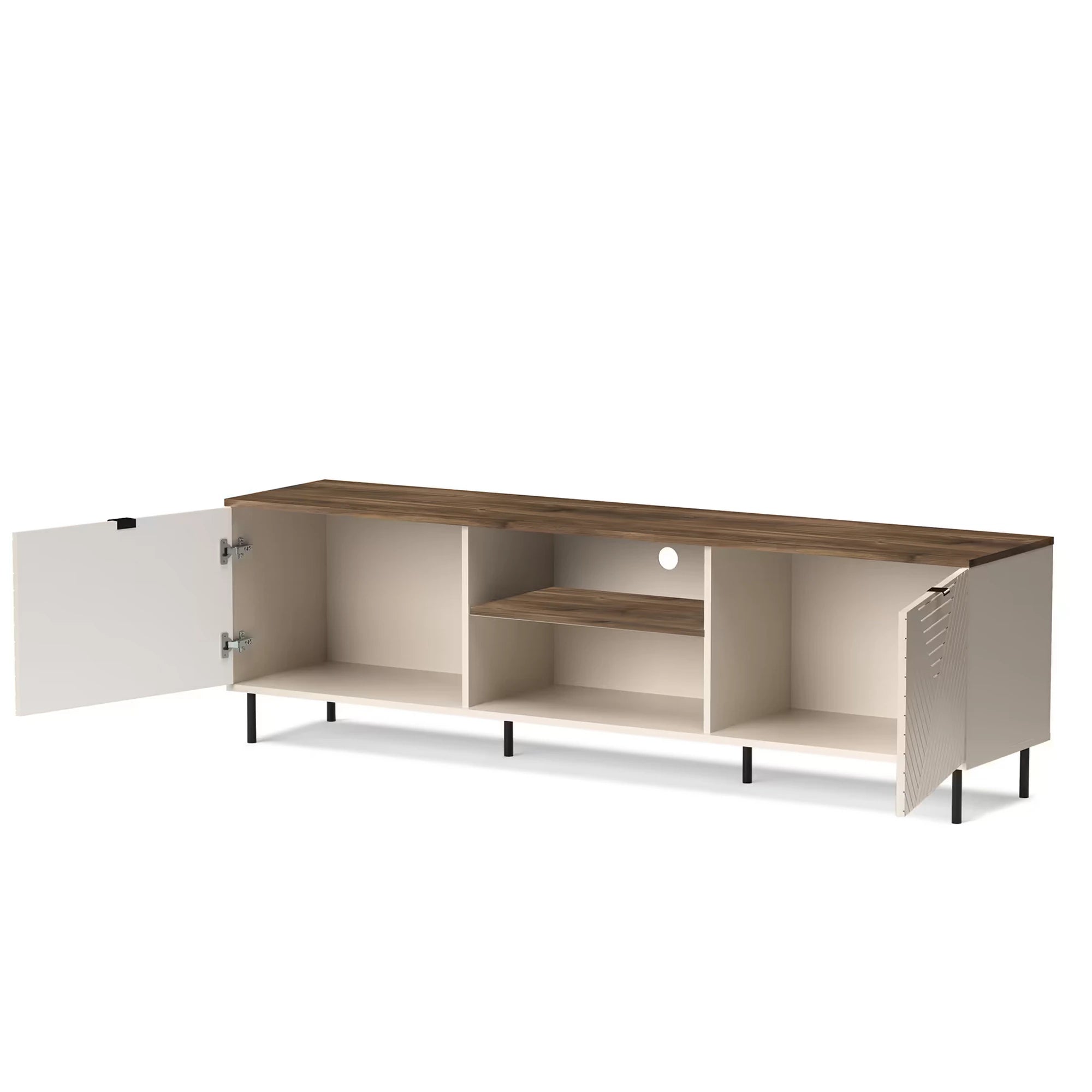 Comoda tv sufragerie EVO, casmir/stejar, PAL laminat, 183x40x55 cm