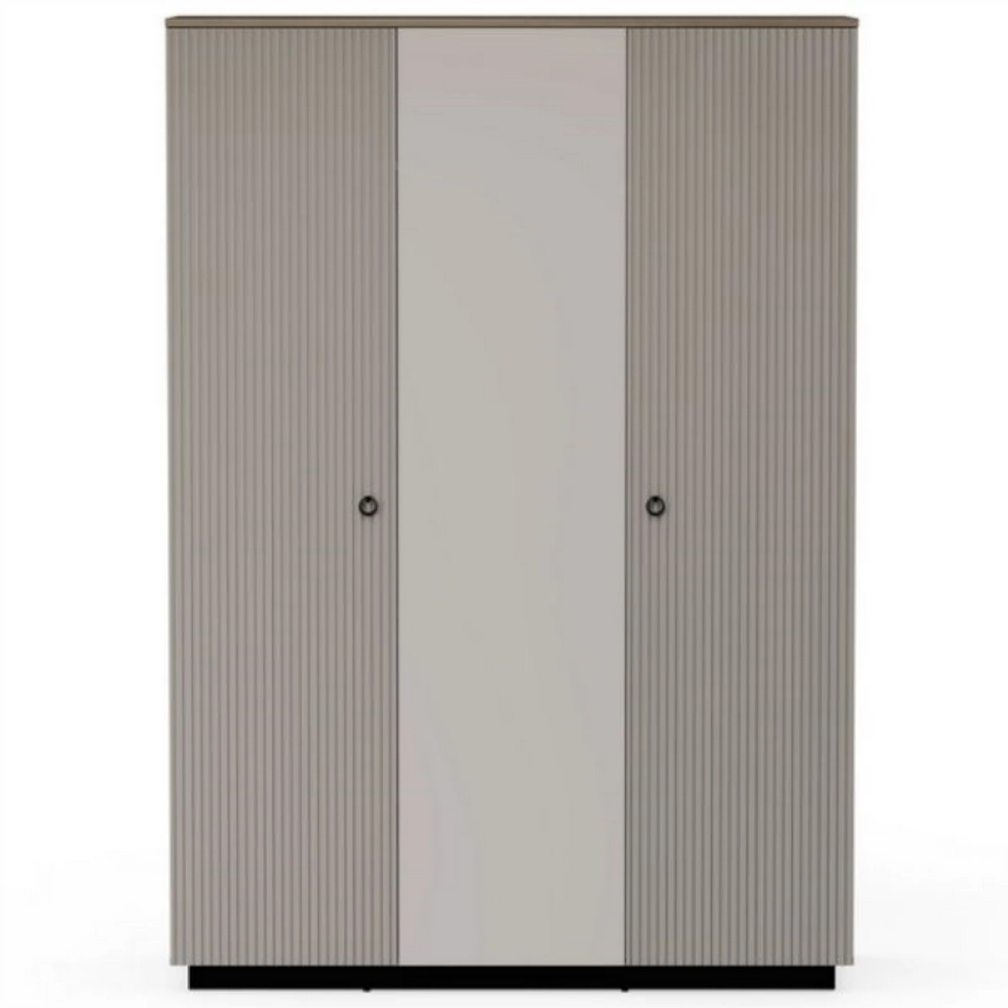 Dulap modern dormitor DOMINICA, grej/stejar, PAL laminat, 153x60x218 cm