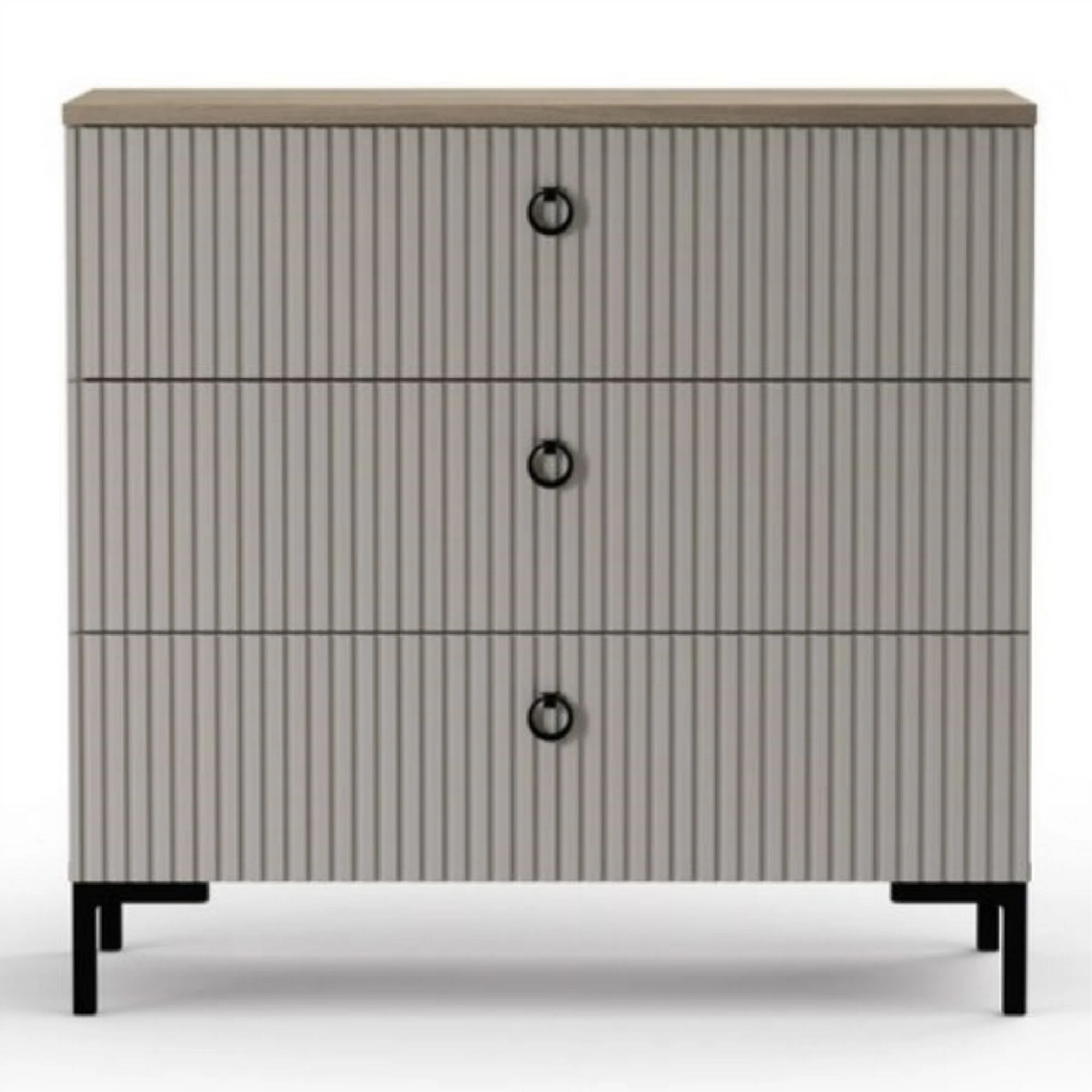 Comoda dormitor moderna DOMINICA, grej/stejar, PAL laminat, 86x41x81 cm