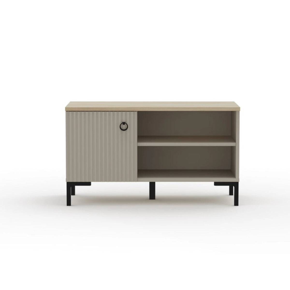 Pantofar de hol DOMINICA, grej/stejar, PAL laminat, 85x41x49 cm