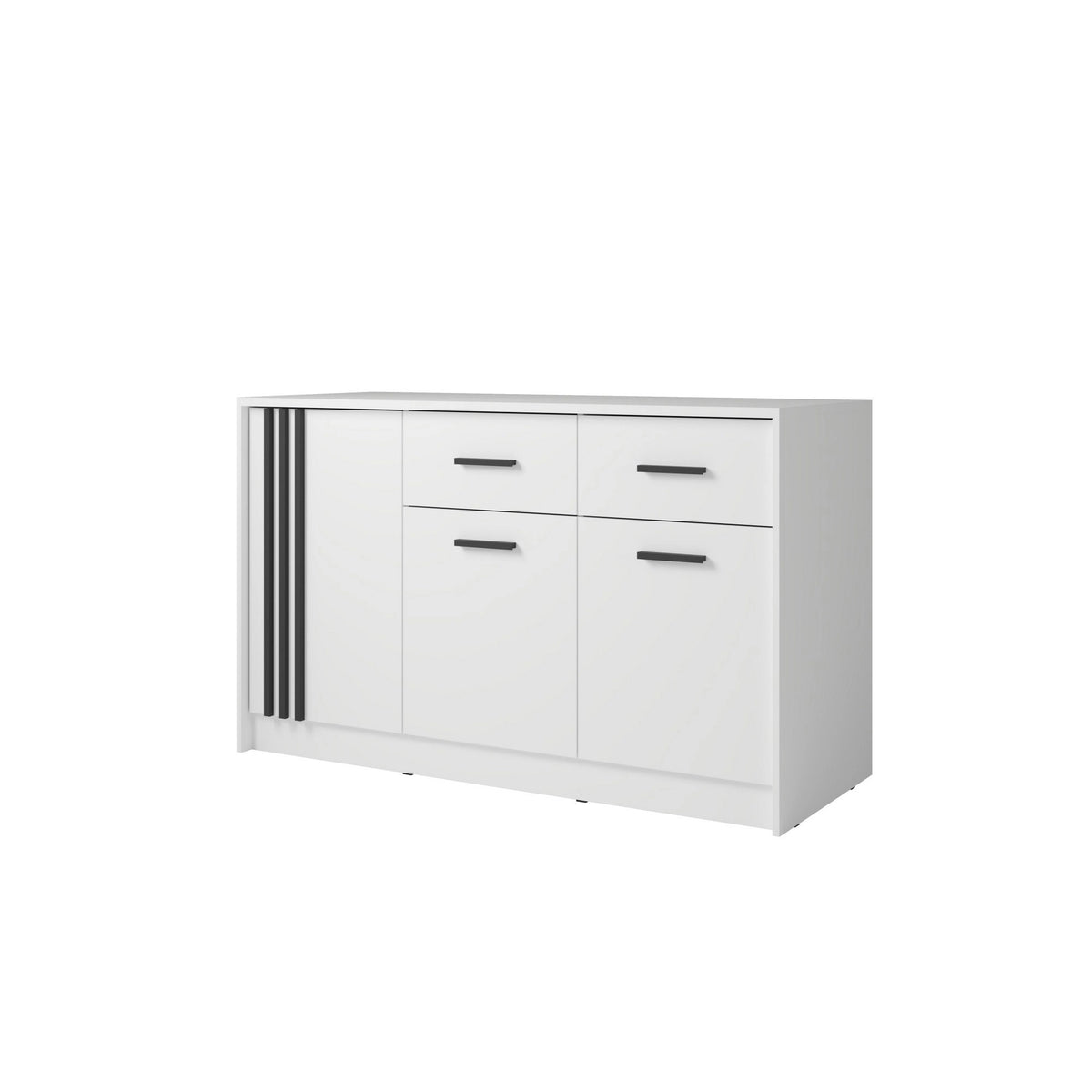 Comoda CANADA CD24, alb/negru, PAL laminat, 150x42x94 cm