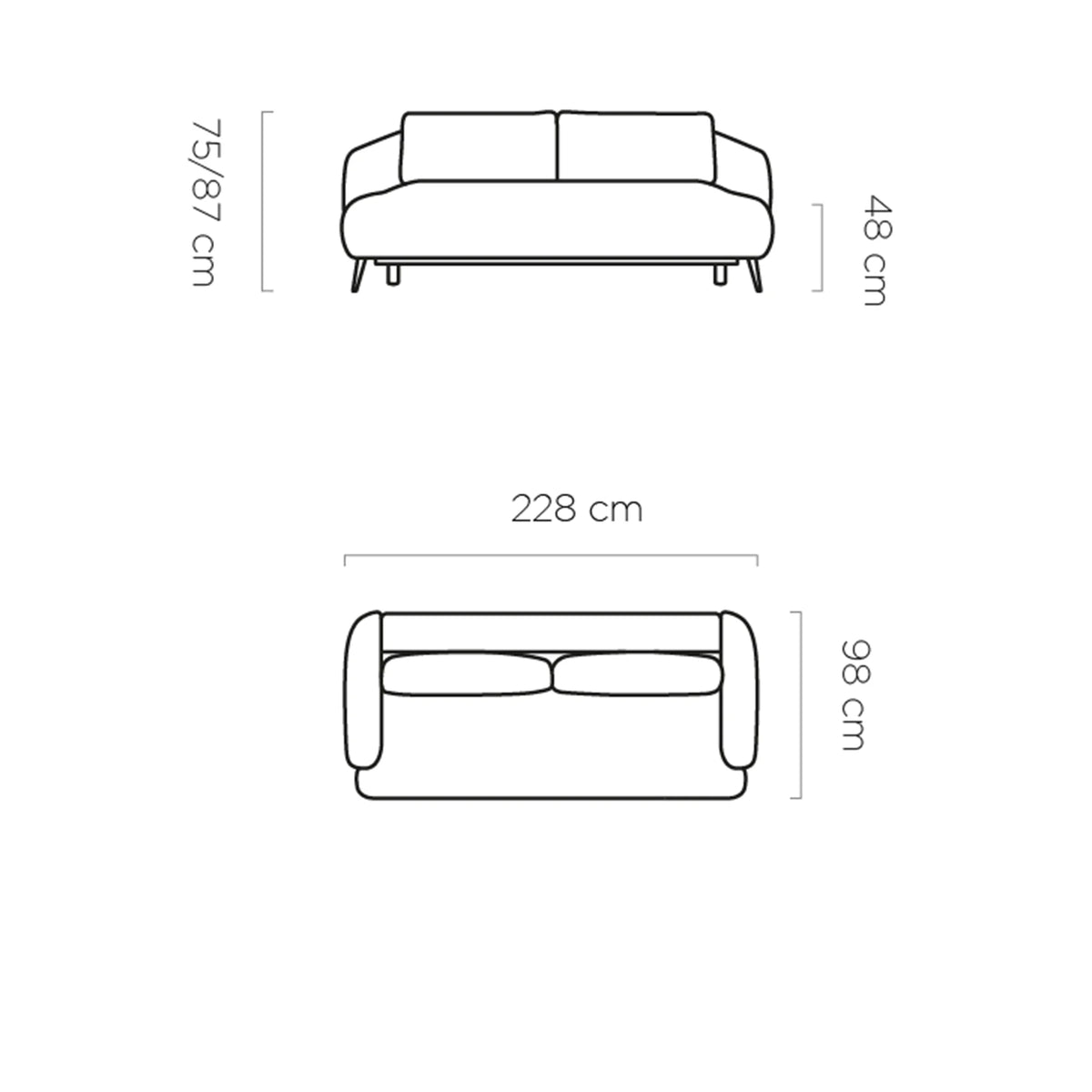 Canapea extensibila CANDY, stofa catifelata gri - Salvador 13, Gama Premium, lada depozitare, 228x98x87 cm
