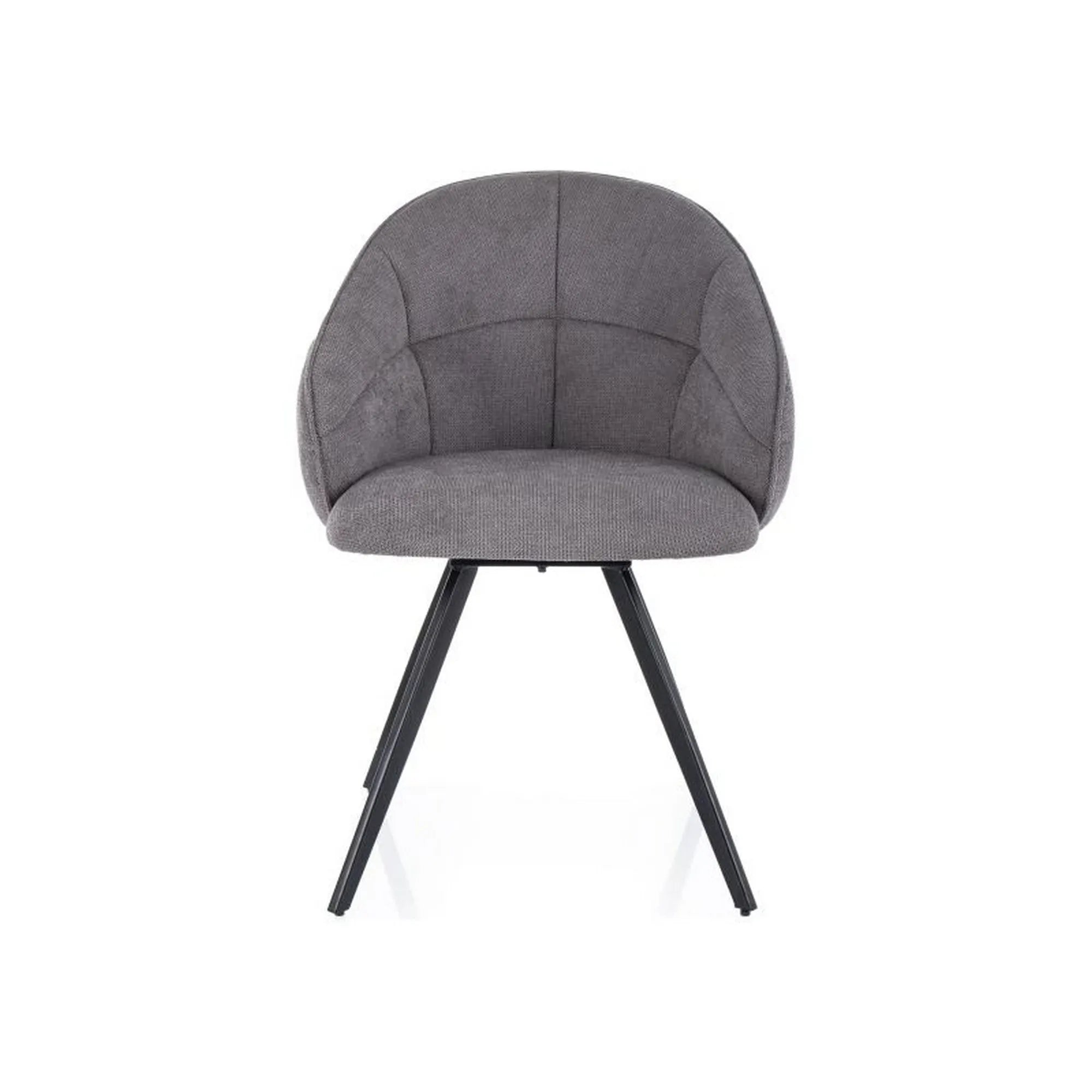 Scaun rotativ CAPRI, gri/negru, stofa/metal, 56x44x85 cm