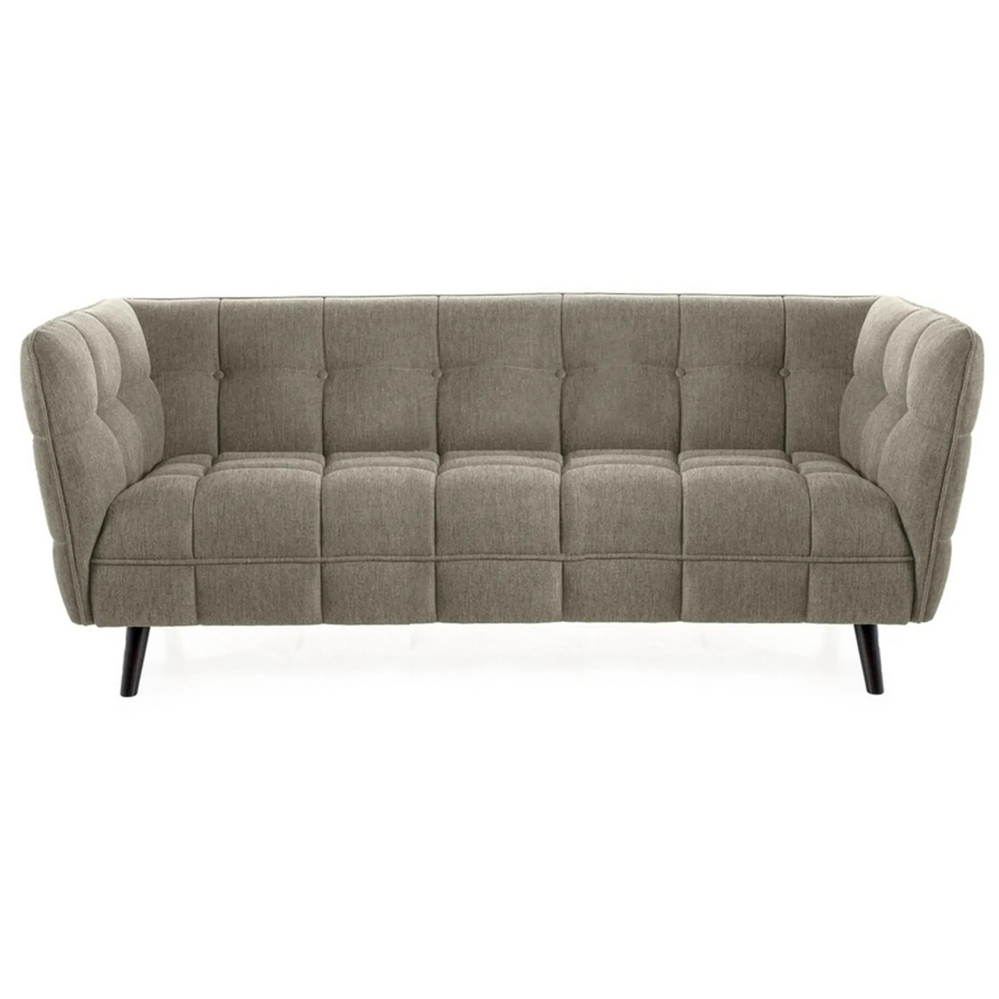 Canapea CASTELLO 3, verde olive, stofa clasica/lemn, 200x85x78 cm