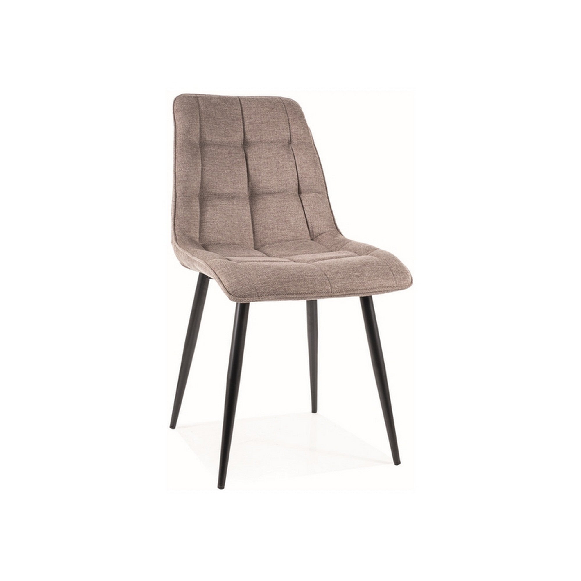 Scaun CHIC, bej/negru, stofa/metal, 50x43x88 cm
