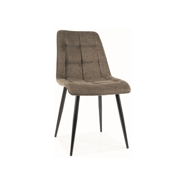 Scaun CHIC, verde olive/negru, stofa/metal, 50x43x88 cm