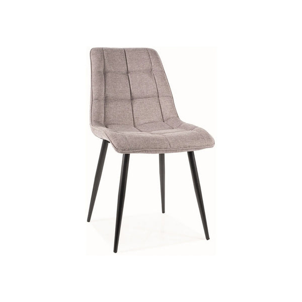 Scaun CHIC, gri/negru, stofa/metal, 50x43x88 cm