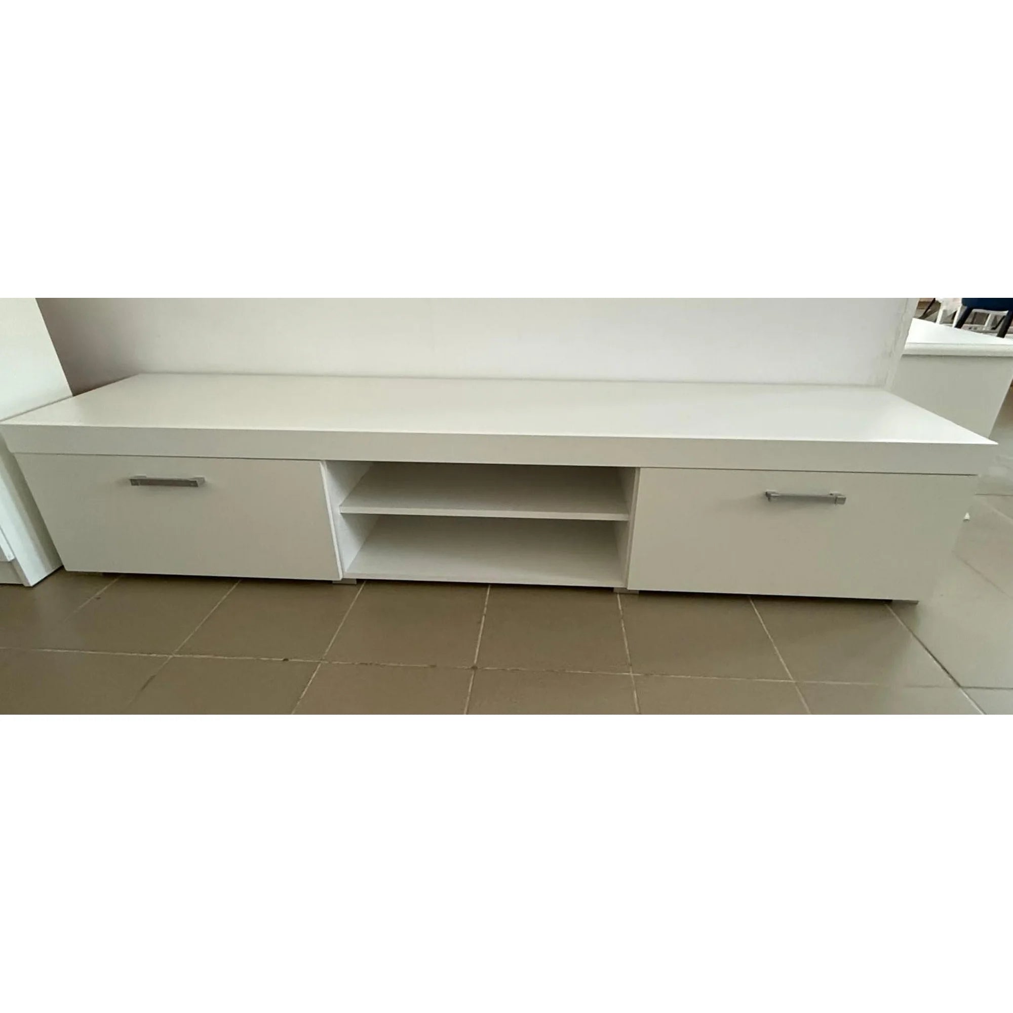 PRODUS RESIGILAT - Comoda TV SAMBA, alb, PAL, 200x39x45 cm