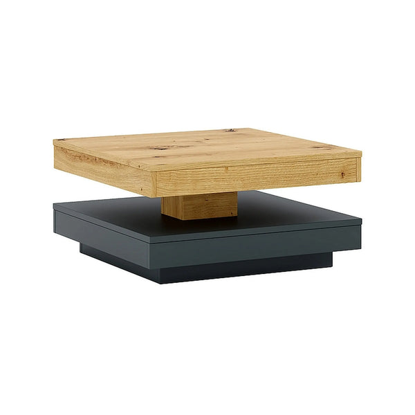 Masuta COTTO, stejar/gri antracit, PAL laminat, 67x67x33 cm