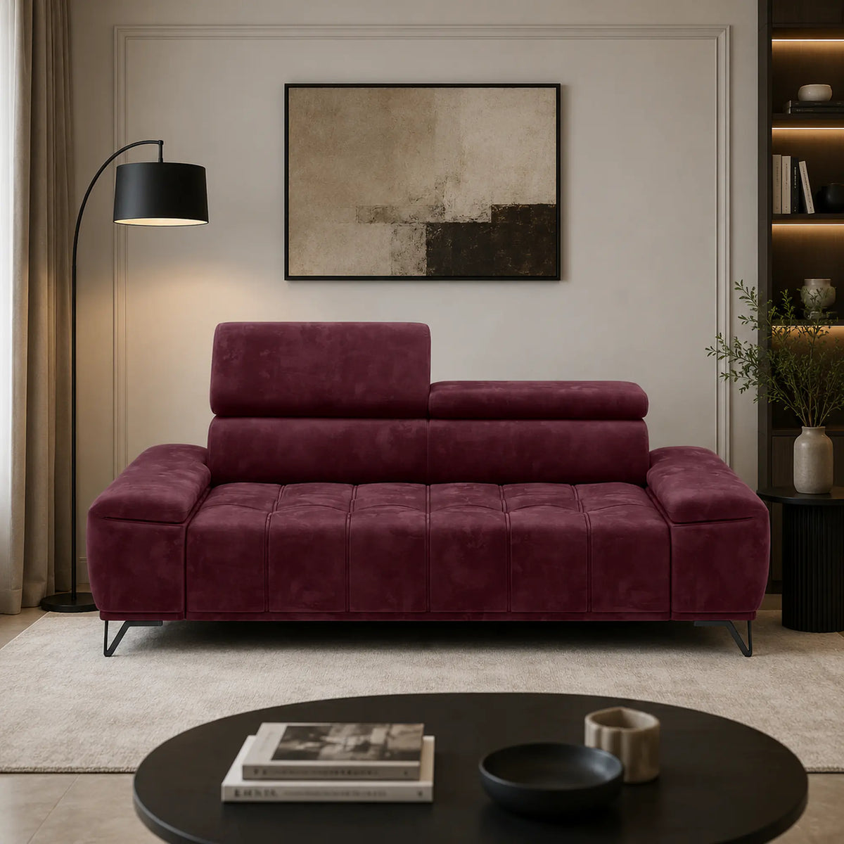 Canapea PALLADIO 3E, personalizabil, reglaj electric, tetiere raglabile, 212x110x99 cm