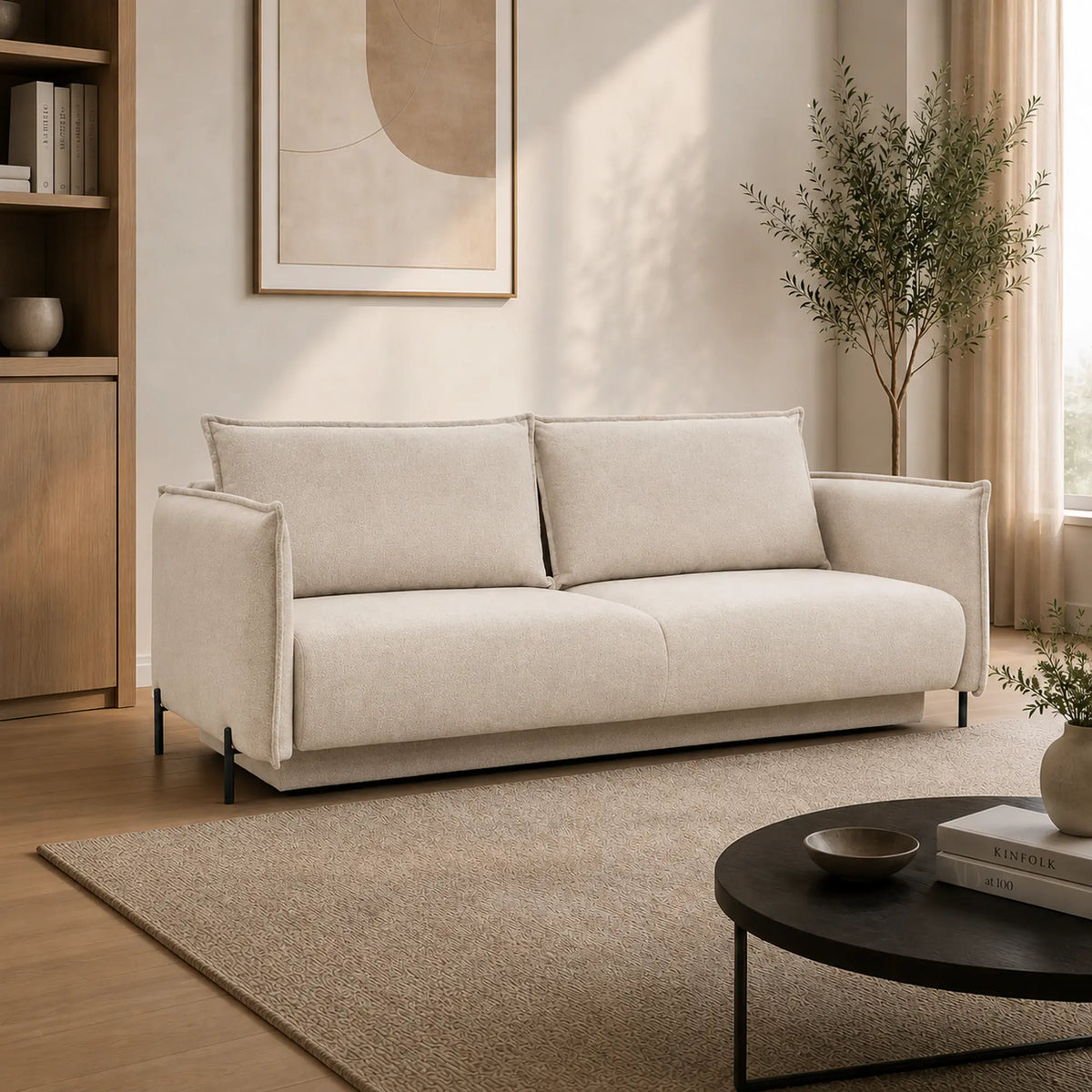 Canapea extensibila Amalfi, personalizabil materiale gama Oferta Avantaj, cu lada depozitare, 226x105x90 cm