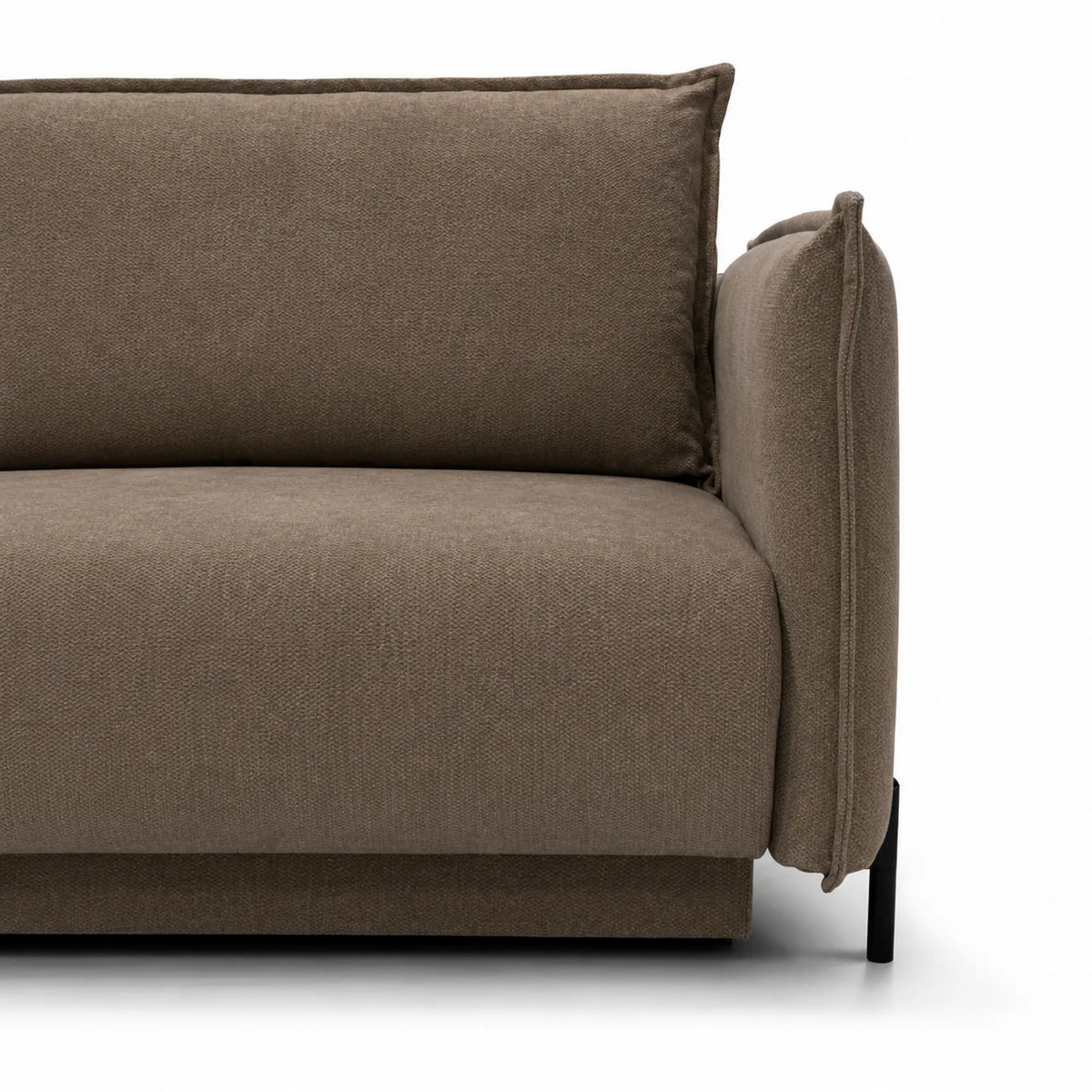 Canapea extensibila Amalfi, stofa catifelata maro - Monolith 15, cu lada depozitare, 226x105x90 cm