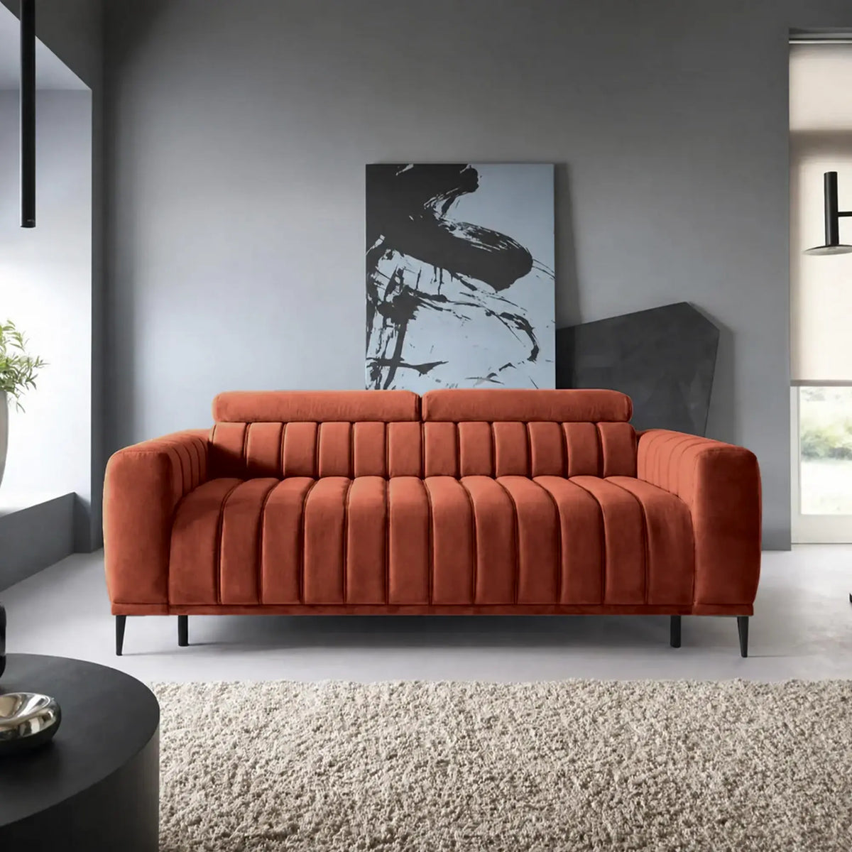 Canapea extensibila GANDI 140, personalizabil, cu tetiere reglabile, 207x102x95 cm