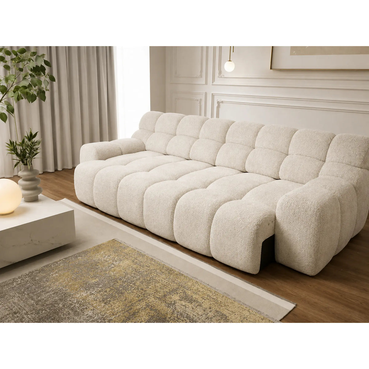 Canapea CAMPILE, stofa bej - Perfect Harmony 02, 288x119x85 cm