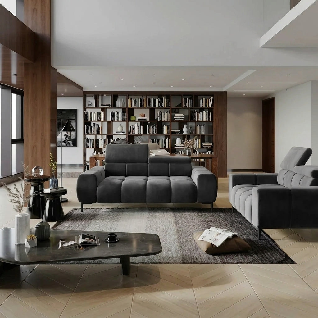 Canapea Plaza 2, personalizabil, cu reglaj electric, 192x105x99/76 cm