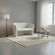 Canapea TM-2, alb, piele ecologica, 126x60x76 cm