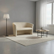 Canapea TM-2, crem, piele ecologica, 126x60x76 cm