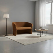 Canapea TM-2, maro, piele ecologica, 126x60x76 cm