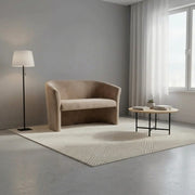 Canapea TM-2, stofa catifelata bej - Bluvel 28, 126x60x76 cm