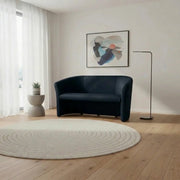 Canapea TM-3, albastru, piele ecologica, 160x60x76 cm