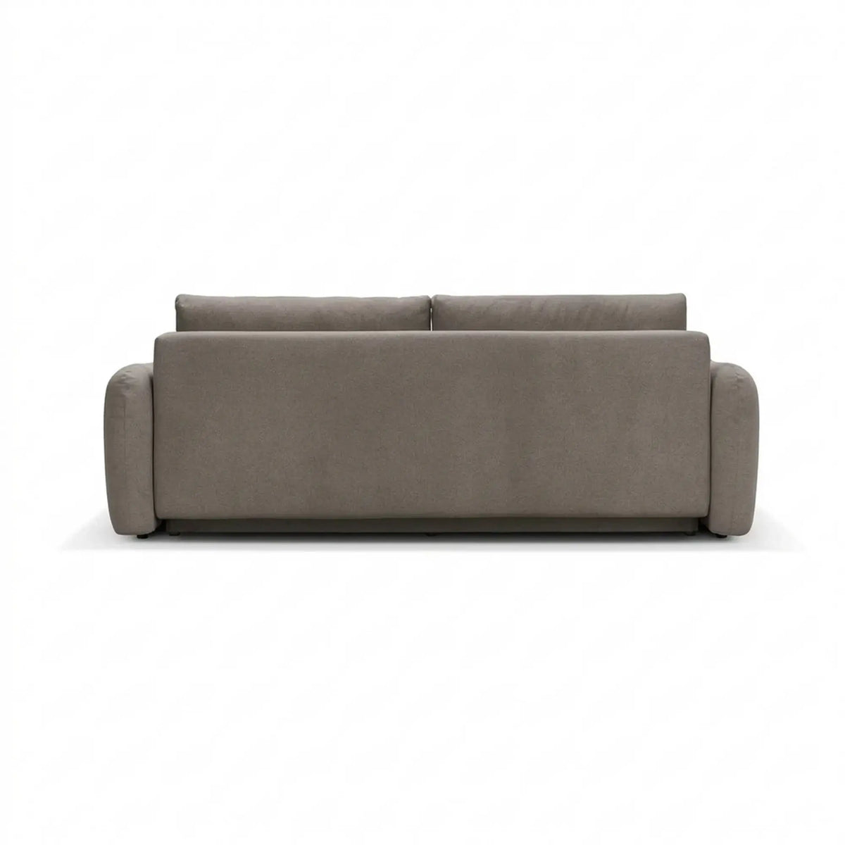 Canapea clasica extensibila BESALU, stofa maro deschis - Cremona 24, cu lada depozitare, 239x103x90 cm