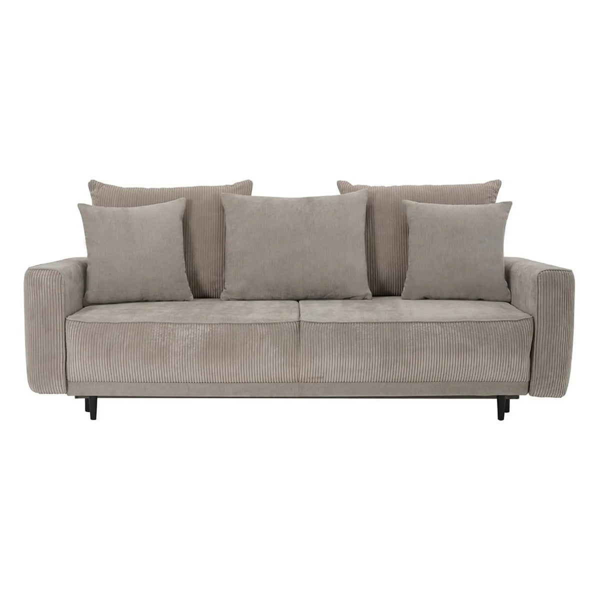 Canapea extensibilă LARISA 2, 3 locuri, bej, stofă chenille, 233x108x103 cm