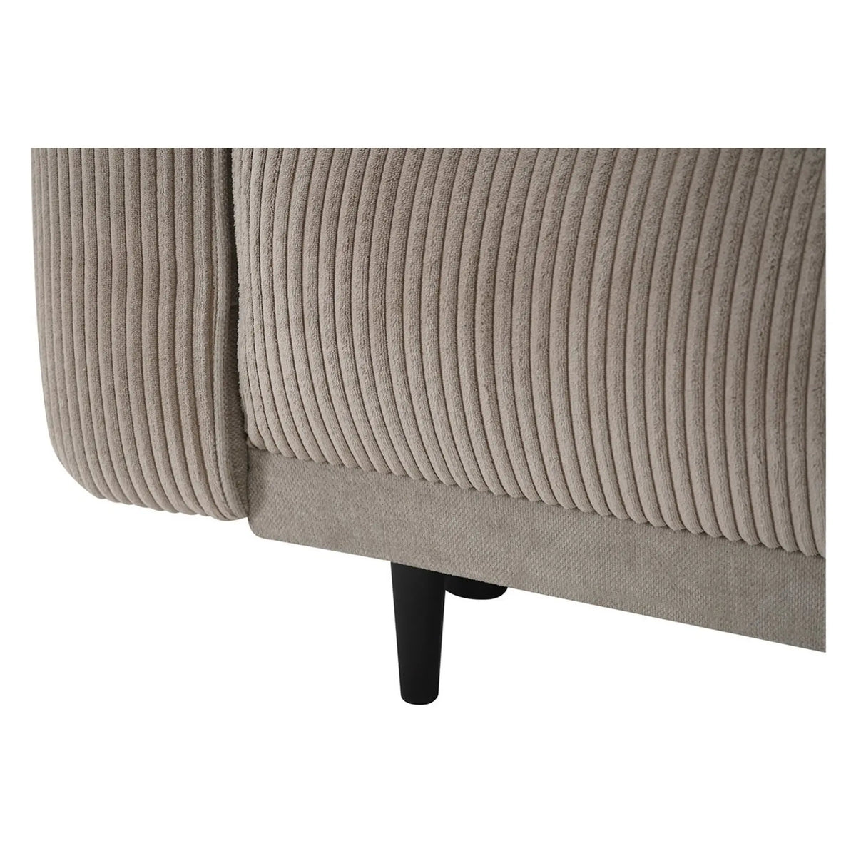 Canapea extensibilă LARISA 2, stofă chenille bej închis, cu ladă depozitare, 233x108x103 cm