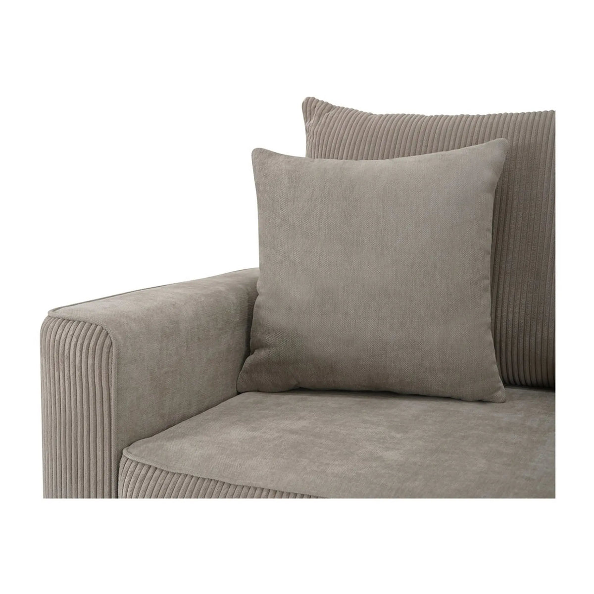 Canapea extensibilă LARISA 2, stofă chenille bej închis, cu ladă depozitare, 233x108x103 cm