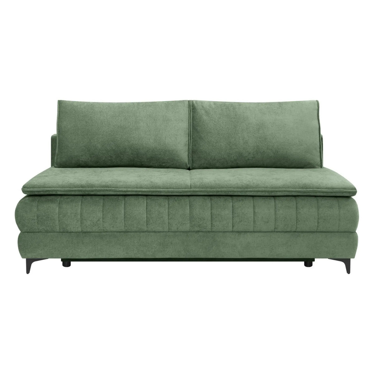 Canapea extensibilă LUMBRO, 3 locuri, verde închis, stofă, 196x91x100 cm