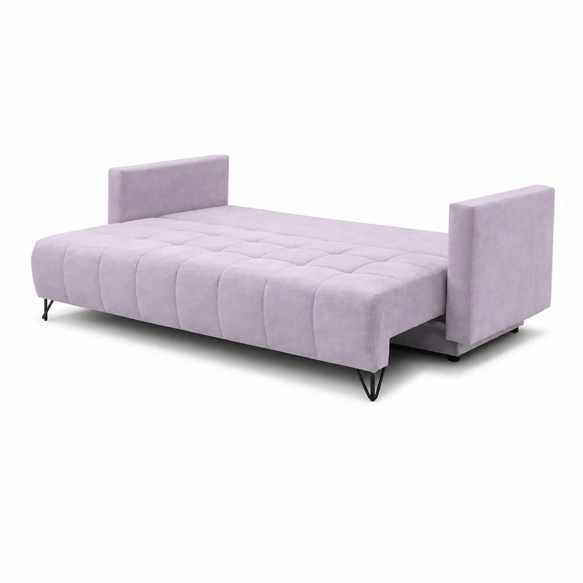 Canapea extensibila ALDO 3L, stofa catifelata mov lila - Monolith 62, cu lada depozitare, 227x102x87 cm