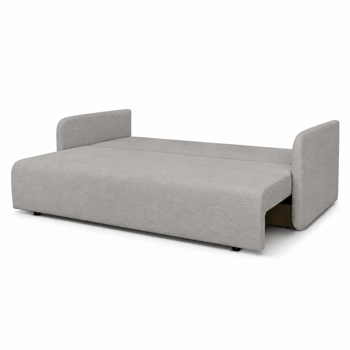 Canapea extensibila Allen, stofa catifelata gri - Element 04, cu lada depozitare, 220x100x88 cm