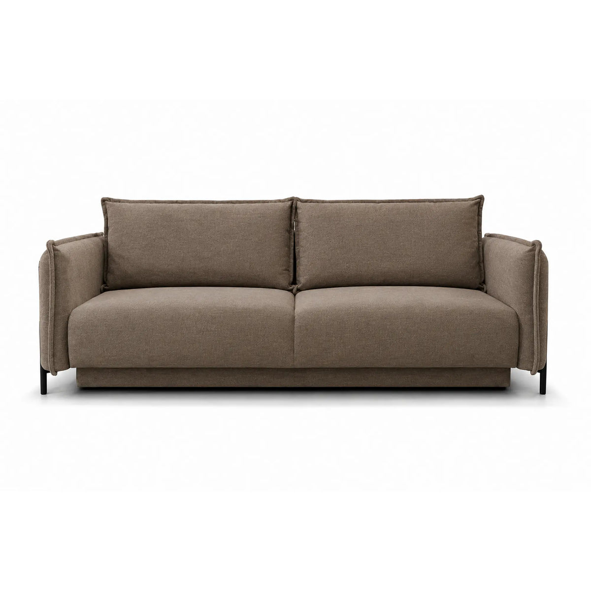 Canapea extensibila Amalfi, stofa catifelata maro - Monolith 15, cu lada depozitare, 226x105x90 cm