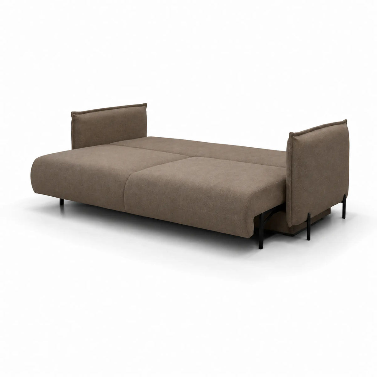 Canapea extensibila Amalfi, stofa catifelata maro - Monolith 15, cu lada depozitare, 226x105x90 cm