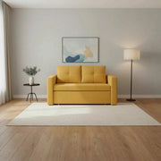 Canapea extensibila BUNIO III, stofa clasica galben - Manila 32, 147x88x86 cm