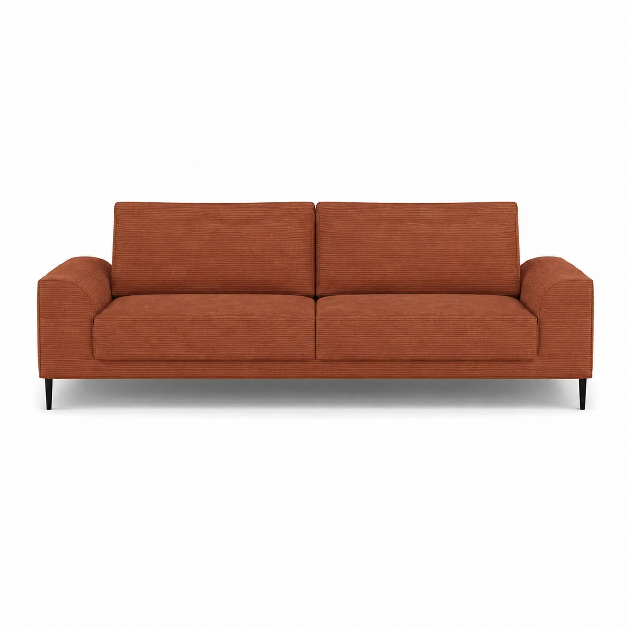 Canapea extensibila CAPITOL, stofa catifelata caramiziu - Salvador 07, cu lada depozitare, 250x105x89 cm