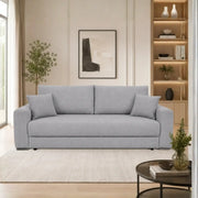 Canapea extensibila Genf, personalizabil materiale gama Platinium, cu lada depozitare, 247x103x90 cm