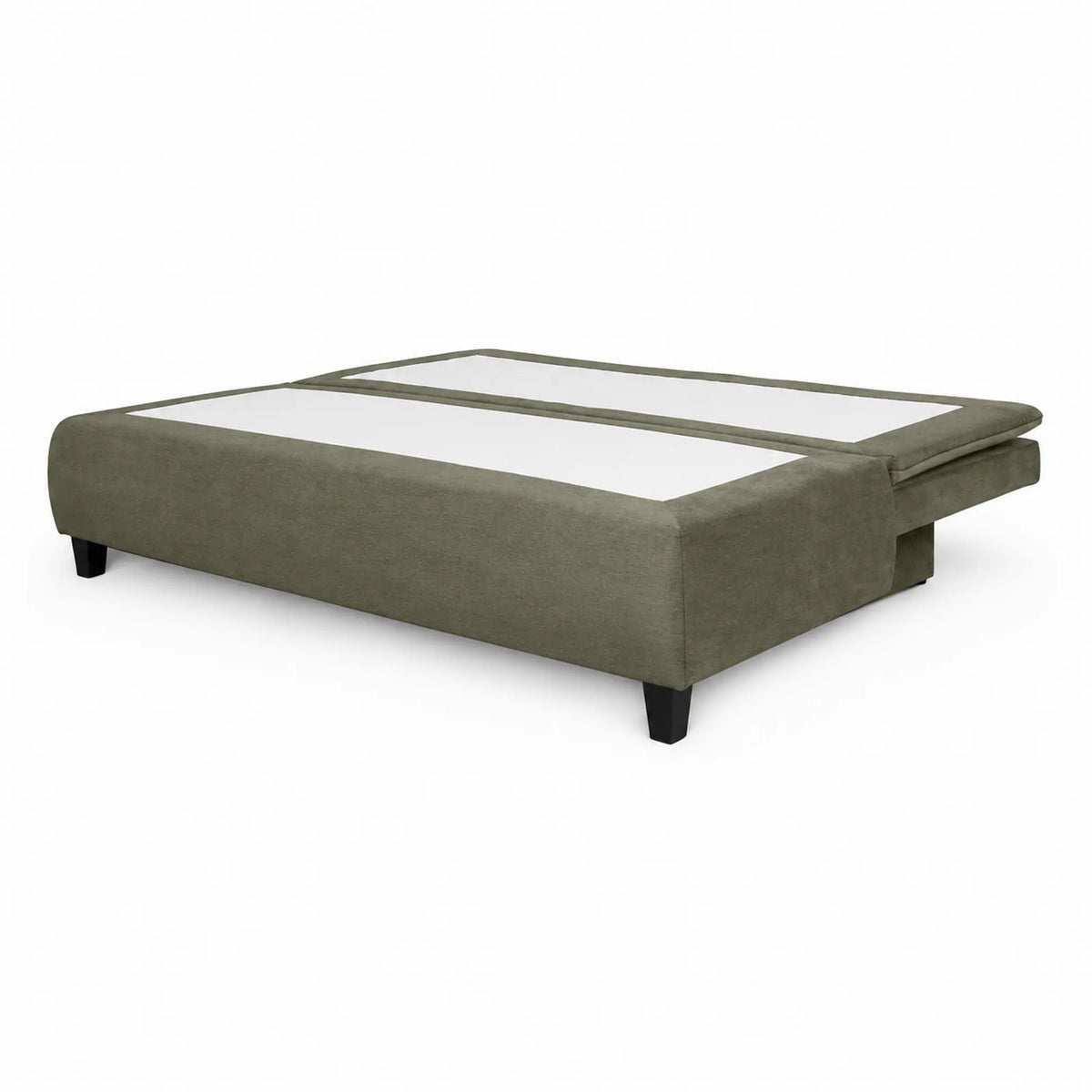Canapea extensibila HARRY, stofa catifelata verde - Element 11, lada depozitare, 208x102x96 cm