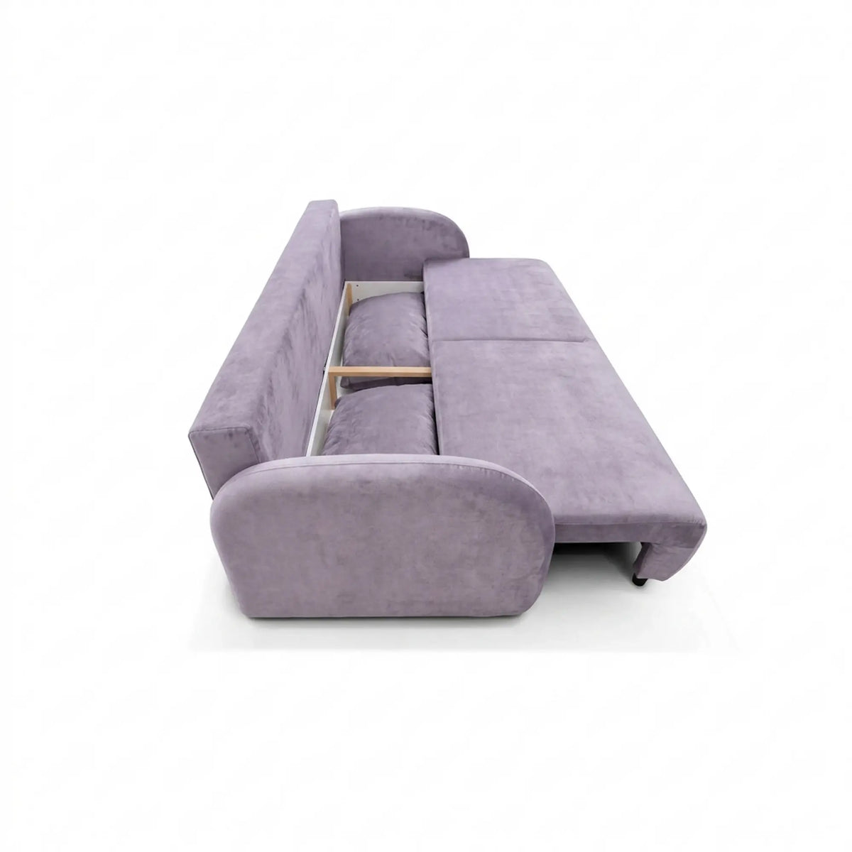 Canapea extensibila ROMA, stofa catifelata mov lila - Monolith 62, cu lada depozitare, 230x105x90 cm