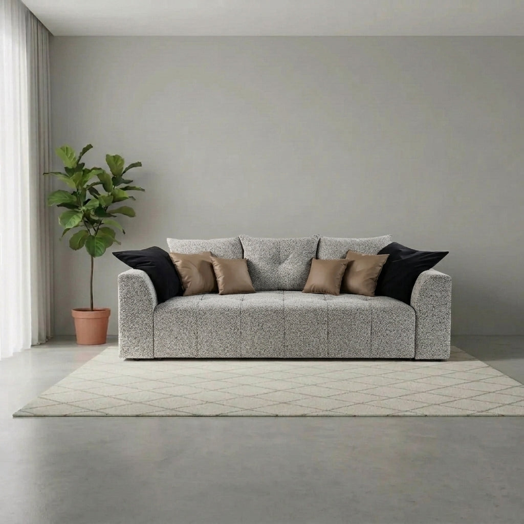 Canapea extensibila ROYAL IV, stofa bej deschis - Puente 06, 247x116x96 cm