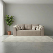 Canapea extensibila ROYAL IV, stofa catifelata bej - Poso 2, 247x116x96 cm