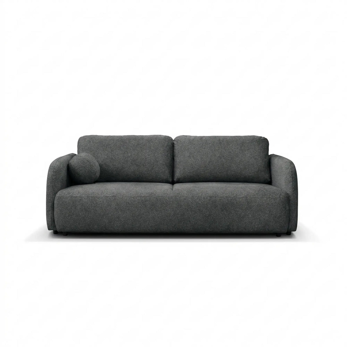 Canapea extensibila SANTIAGO, stofa gri inchis - Cremona 95, cu lada depozitare, 237x107x90 cm