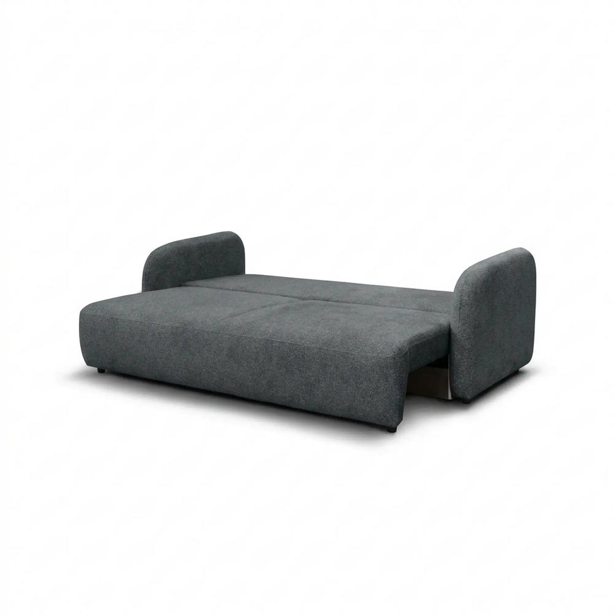 Canapea extensibila SANTIAGO, stofa gri inchis - Cremona 95, cu lada depozitare, 237x107x90 cm