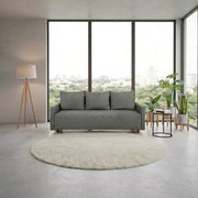 Canapea extensibila SIGMA, stofa catifelata gri - Onega 7, 208x90x92 cm