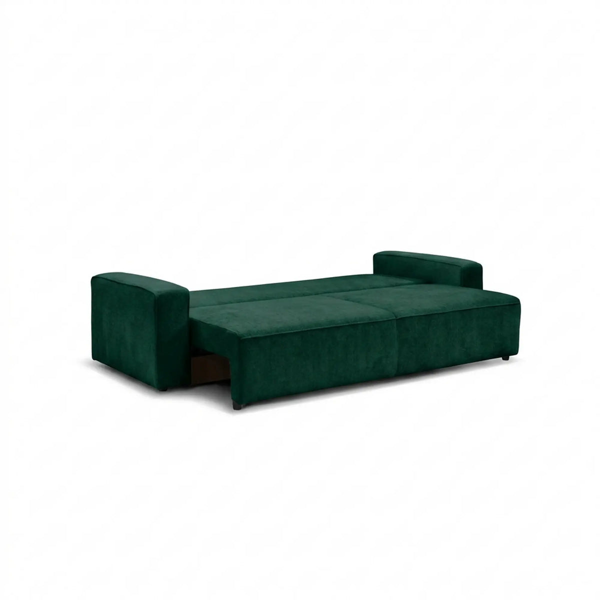 Canapea extensibila SPARK, stofa catifelata verde inchis - Monolith 37, cu lada depozitare, 246x100x90 cm