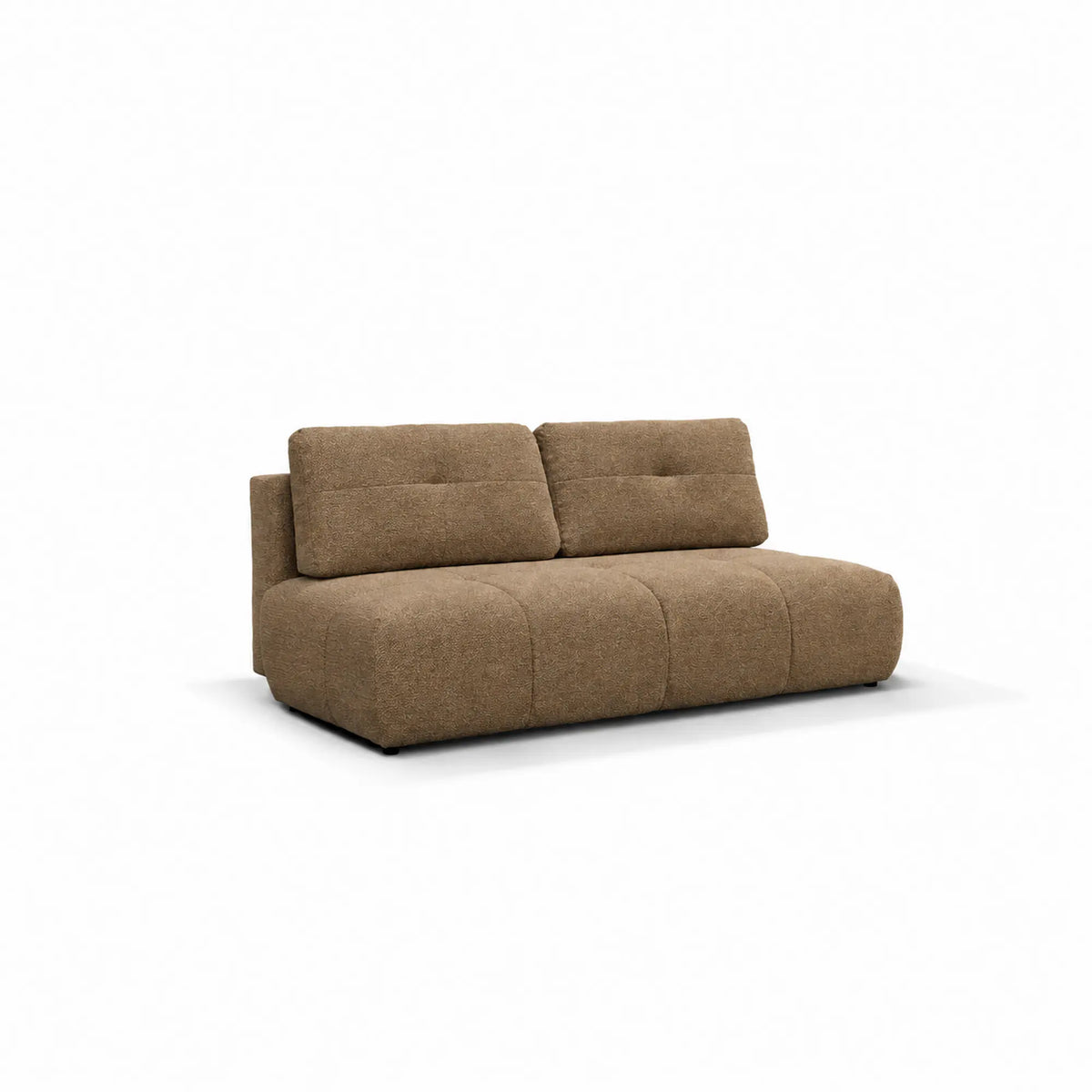 Canapea extensibila STRADA, stofa maro - Vinci 38, cu lada depozitare, 208x104x92 cm