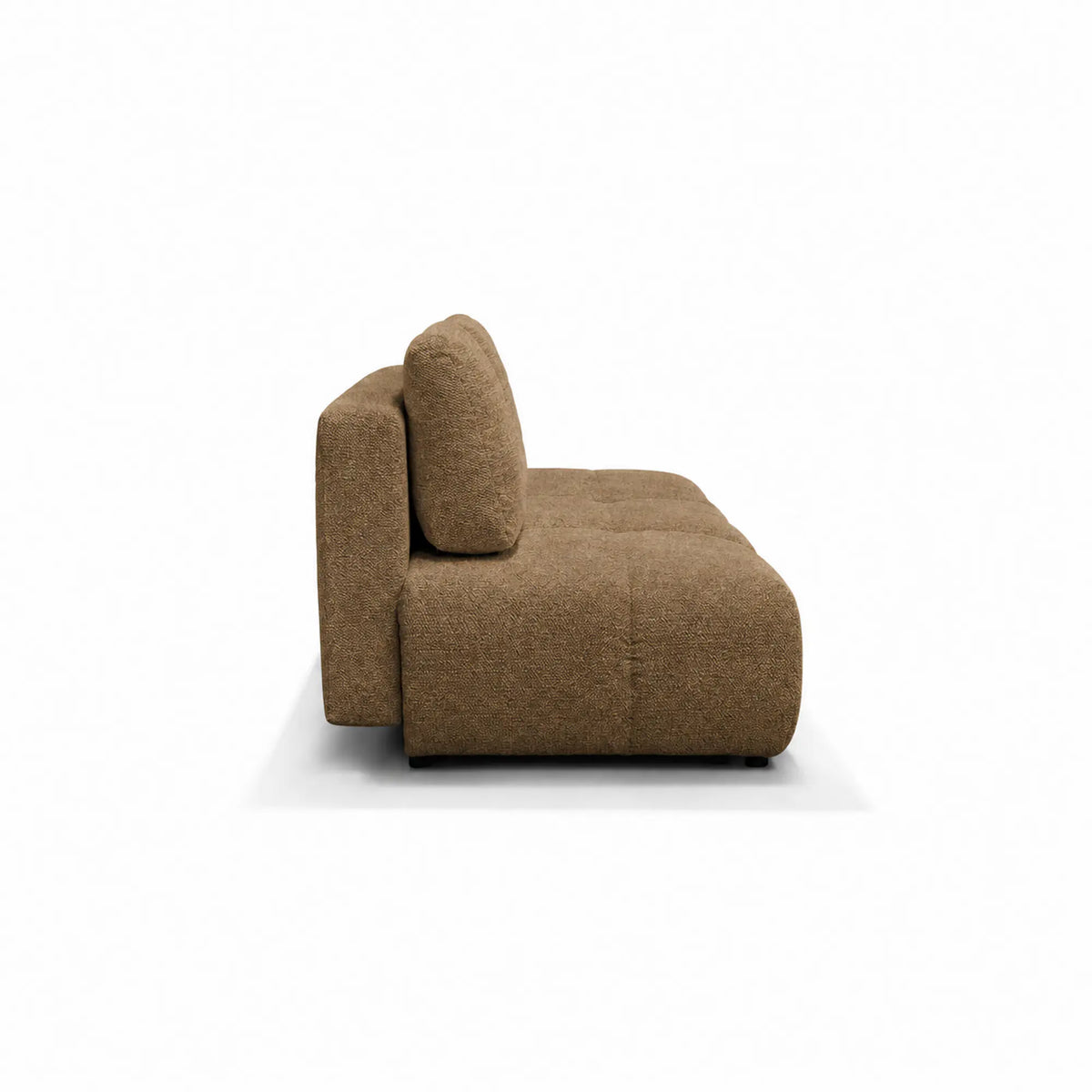 Canapea extensibila STRADA, stofa maro - Vinci 38, cu lada depozitare, 208x104x92 cm