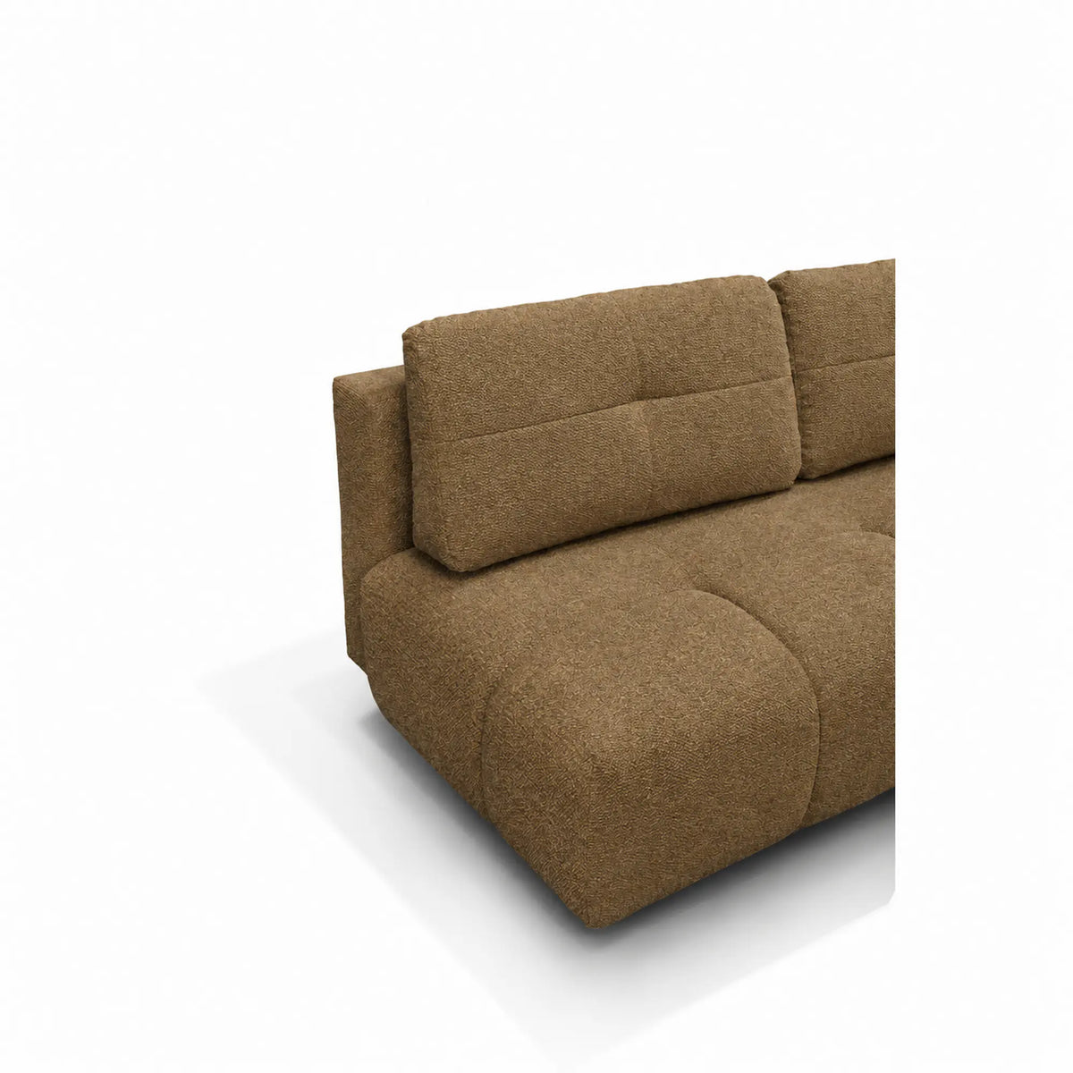 Canapea extensibila STRADA, stofa maro - Vinci 38, cu lada depozitare, 208x104x92 cm