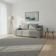 Canapea extensibila STREET IV, stofa catifelata gri - Enjoy new 21, 197x98x95 cm