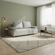 Canapea extensibila SUN, stofa catifelata gri - Enjoy New 45, 193x92x96 cm